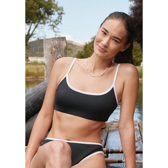 Andie Swim The Dolphin Bikini Top in Black M NWT - Picture 4 of 4